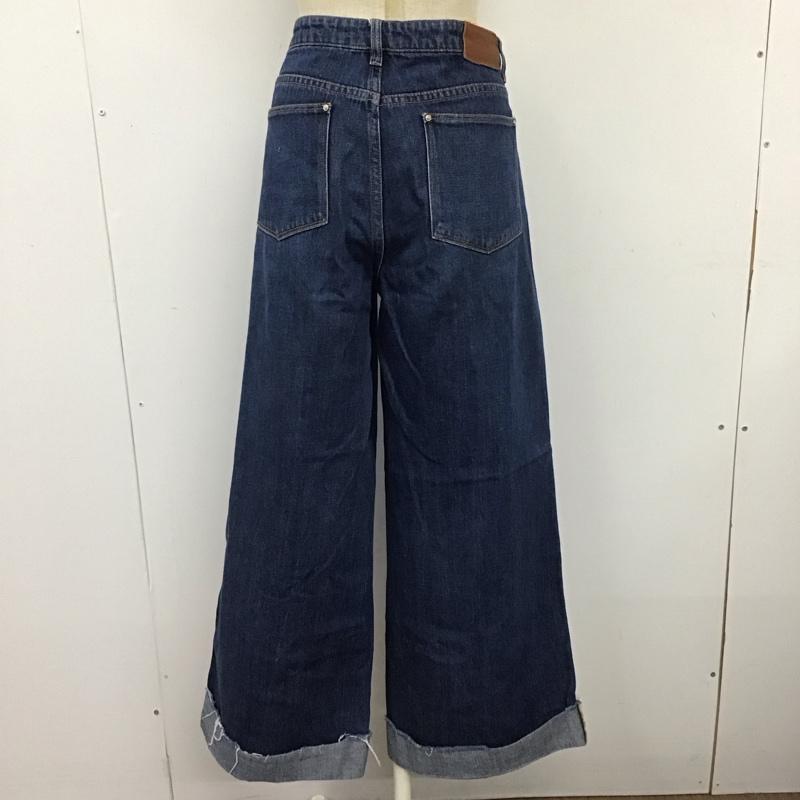 ザラ ZARA パンツ デニム、ジーンズ 3427 909 400 ワイドパンツ 無地 青 / ブルー /  レディース USED 古着 中古 10109735
