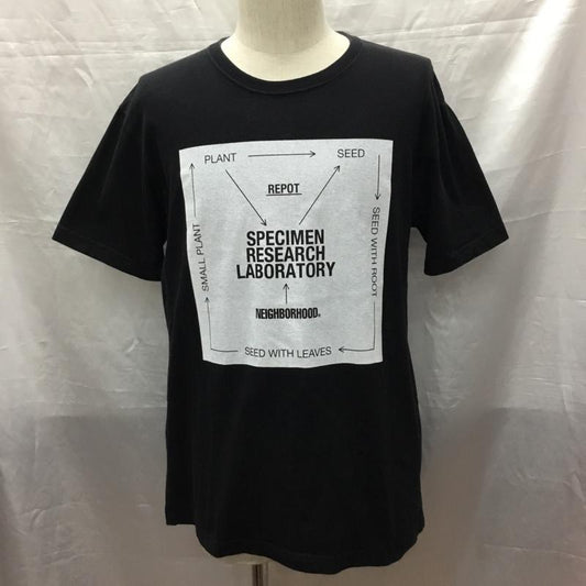 ネイバーフッド NEIGHBORHOOD Tシャツ 半袖 半袖カットソー プリントTシャツ クルーネックカットソー M プリント 黒 / ブラック /  メンズ USED 古着 中古 10118625