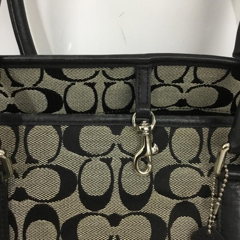 コーチ COACH トートバッグ トートバッグ H2J-6086 シグネチャー 総柄 黒 / ブラック /  レディース USED 古着 中古 10137428