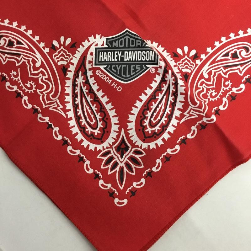 ハーレーダビッドソン Harley-Davidson ファッション小物 バンダナ 大判 総柄 赤 / レッド /  メンズ USED 古着 中古 10129100