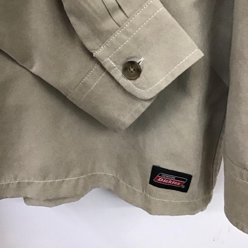 ディッキーズ Dickies シャツ、ブラウス 長袖 長袖シャツ 刺繍シャツ カラーシャツ XL ロゴ、文字 ベージュ / ベージュ /  メンズ USED 古着 中古 10130636