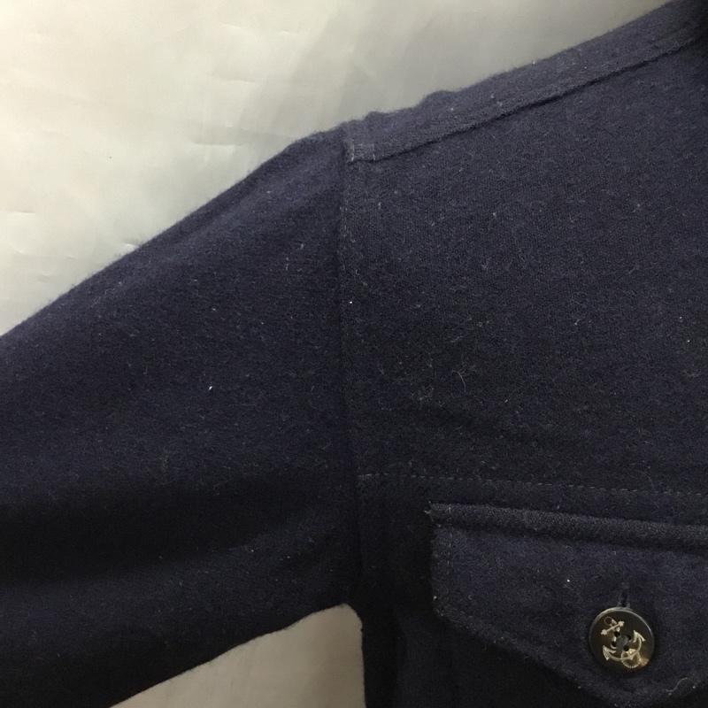 ブルーブルー BLUE BLUE シャツ、ブラウス 長袖 ワークシャツ 1 ロゴ、文字 紺 / ネイビー /  メンズ USED 古着 中古 10121233