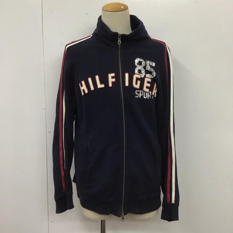 トミーヒルフィガー TOMMY HILFIGER ジャケット、上着 ジャンパー、ブルゾン ジップアップジャケット スウェットジャケット カジュアルジャケット L ロゴ、文字 紺 / ネイビー /  メンズ USED 古着 中古 10106340