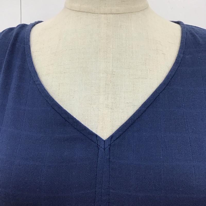 マウジー MOUSSY ワンピース ロングスカート 010CAS30-5950 Wガーゼ フレンチスリーブ FREE 無地 青 / ブルー /  レディース USED 古着 中古 10116479