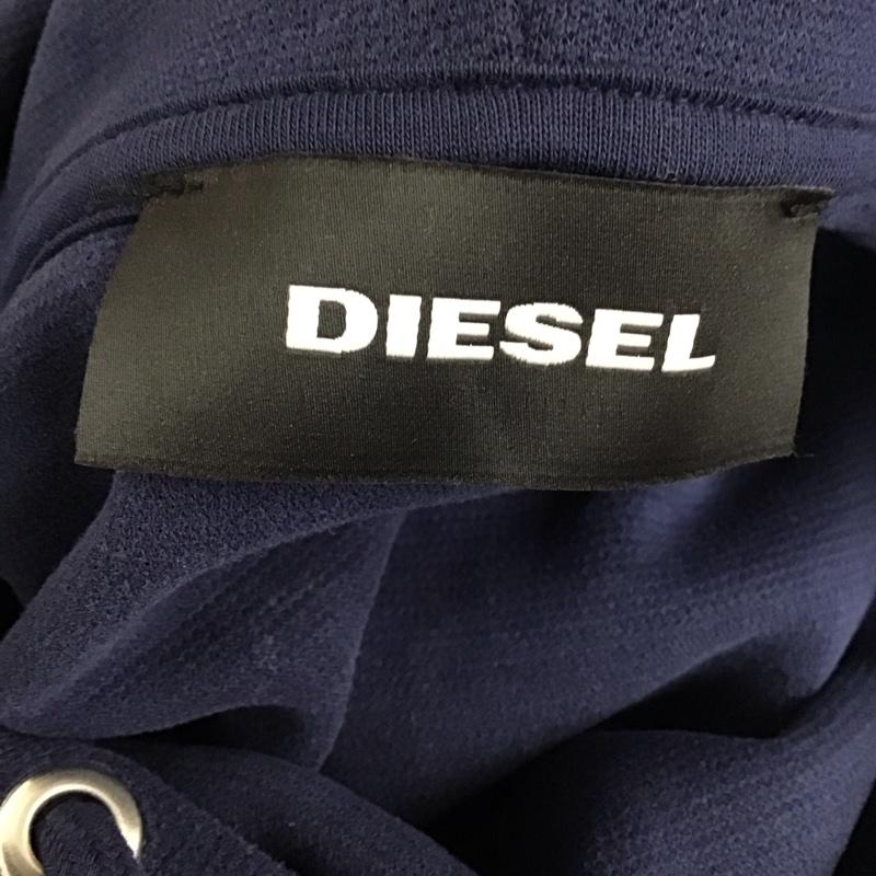 ディーゼル DIESEL パーカー 長袖 長袖パーカー フード付きパーカー ジップアップパーカー L 無地 紺 / ネイビー /  メンズ USED 古着 中古 10115392
