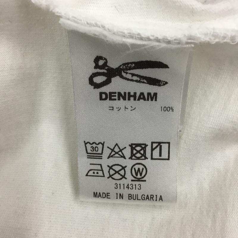 デンハム DENHAM カットソー 長袖 長袖カットソー クルーネックカットソー ロングスリーブカットソー プリントTシャツ M プリント 白 / ホワイト /  メンズ USED 古着 中古 10118620