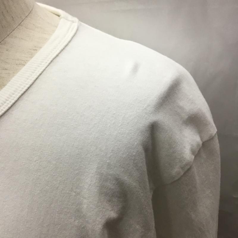 デンハム DENHAM カットソー 長袖 長袖カットソー クルーネックカットソー ロングスリーブカットソー プリントTシャツ M プリント 白 / ホワイト /  メンズ USED 古着 中古 10118620