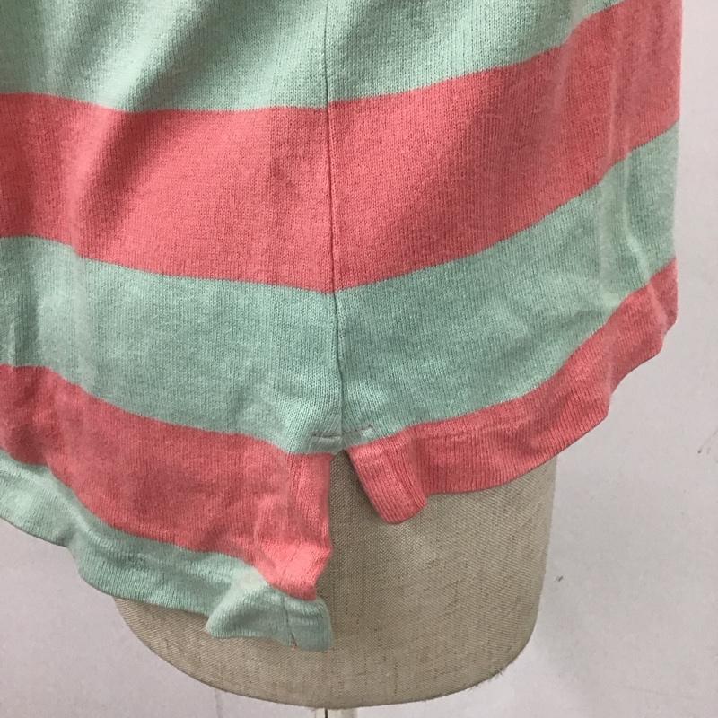 ラルフローレン RALPHLAUREN ポロシャツ 半袖 半袖ポロシャツ カラーシャツ 半袖カットソー M ボーダー柄 桃 / ピンク / X 水色 / ライトブルー /  レディース USED 古着 中古 10113816
