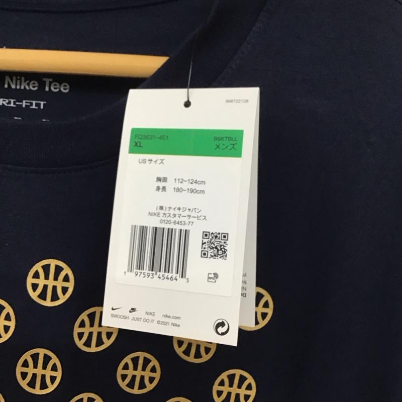 ナイキ NIKE Tシャツ 半袖 fq3631-451 USA24TEAMOLY24S/STEE 半袖カットソー プリントTシャツ XL プリント 紺 / ネイビー /  メンズ USED 古着 中古 10132565