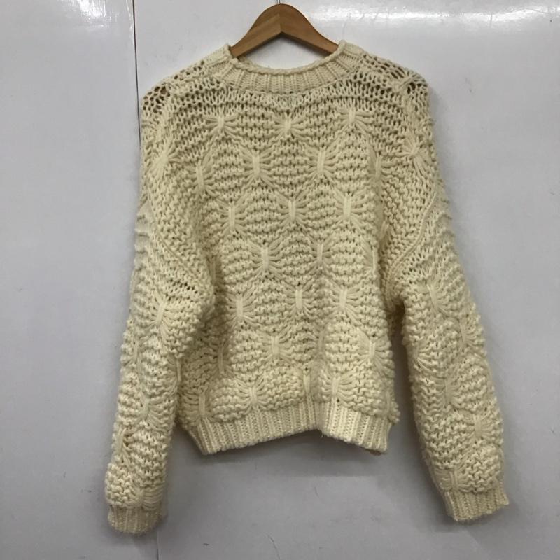 ザラ ZARA ニット、セーター 長袖 M 無地 白 / ホワイト /  レディース USED 古着 中古 10130335