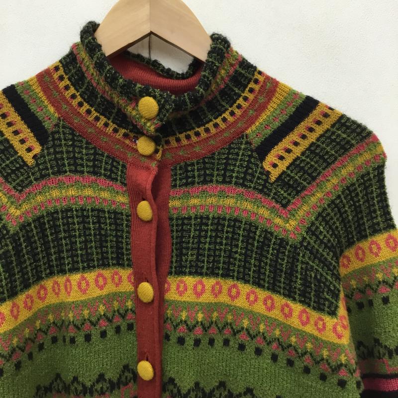ホコモモラ Jocomomola カーディガン 七分袖 40 幾何柄 マルチカラー / マルチカラー /  レディース USED 古着 中古 10143129