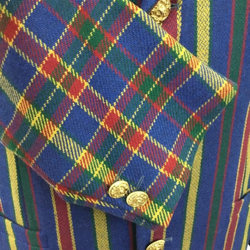 ジャンニヴェルサーチ GIANNI VERSACE ジャケット、上着 ジャケット、ブレザー カジュアルジャケット カラージャケット ポケットジャケット アウター プリント マルチカラー / マルチカラー /  メンズ USED 古着 中古 10120663