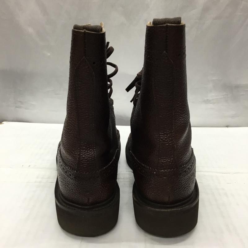 トリッカーズ Tricker s ブーツ ショートブーツ ウィングチップ SHIPS カントリーブーツ 箱有 無地 ダークブラウン / ダークブラウン /  レディース USED 古着 中古 10120561