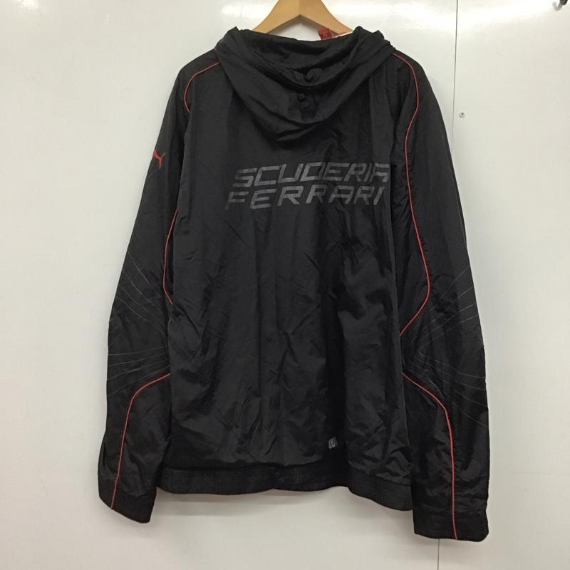 プーマ PUMA ジャケット、上着 ジャンパー、ブルゾン ジップアップジャケット ナイロンジャケットパーカー アウター XL ロゴ、文字 黒 / ブラック /  メンズ USED 古着 中古 10143406