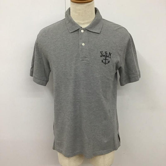 バズリクソンズ Buzz Rickson s ポロシャツ 半袖 半袖ポロシャツ カラーシャツ 半袖カットソー XL ロゴ、文字 灰 / グレー /  メンズ USED 古着 中古 10113106