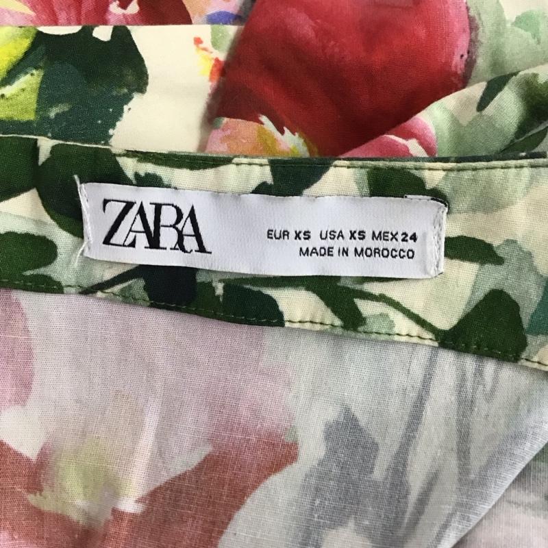 ザラ ZARA ワンピース ロングスカート 2313 717 330 半袖 ボートネック XS 花柄 マルチカラー / マルチカラー /  レディース USED 古着 中古 10111060