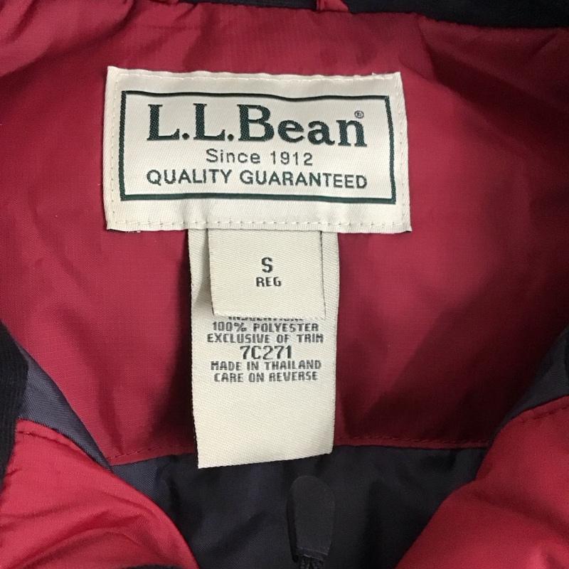 エルエルビーン L.L.Bean ジャケット、上着 ジャンパー、ブルゾン ジップアップジャケット ジャンパー アウター フード付きジャケット S ロゴ、文字 えんじ / ワインレッド / X 黒 / ブラック /  メンズ USED 古着 中古 10111263