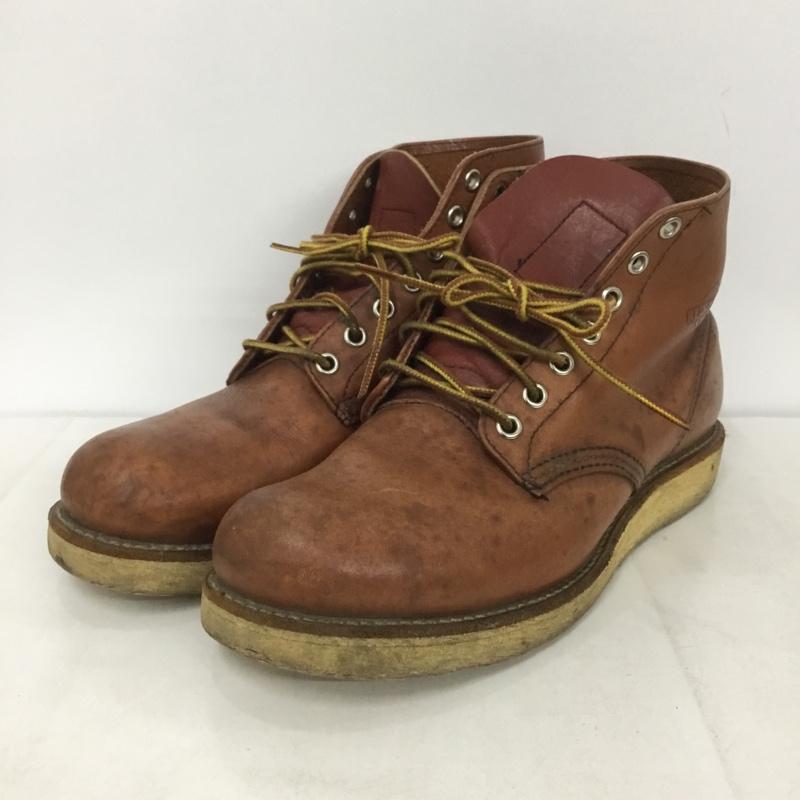 レッドウィング RED WING ブーツ ショートブーツ 8166 6インチ クラシックラウンド 7.5D US：7.5 ロゴ、文字 茶 / ブラウン /  メンズ USED 古着 中古 10133814