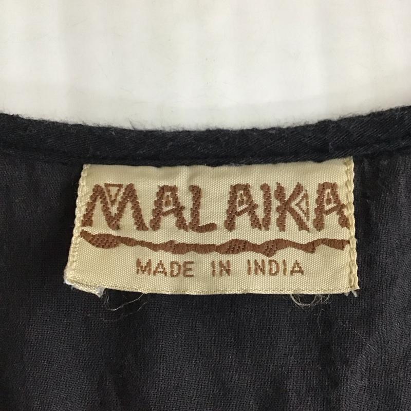 マライカ MALAIKA ワンピース ロングスカート 長袖 コットン リネン 刺繍 黒 / ブラック /  レディース USED 古着 中古 10116472