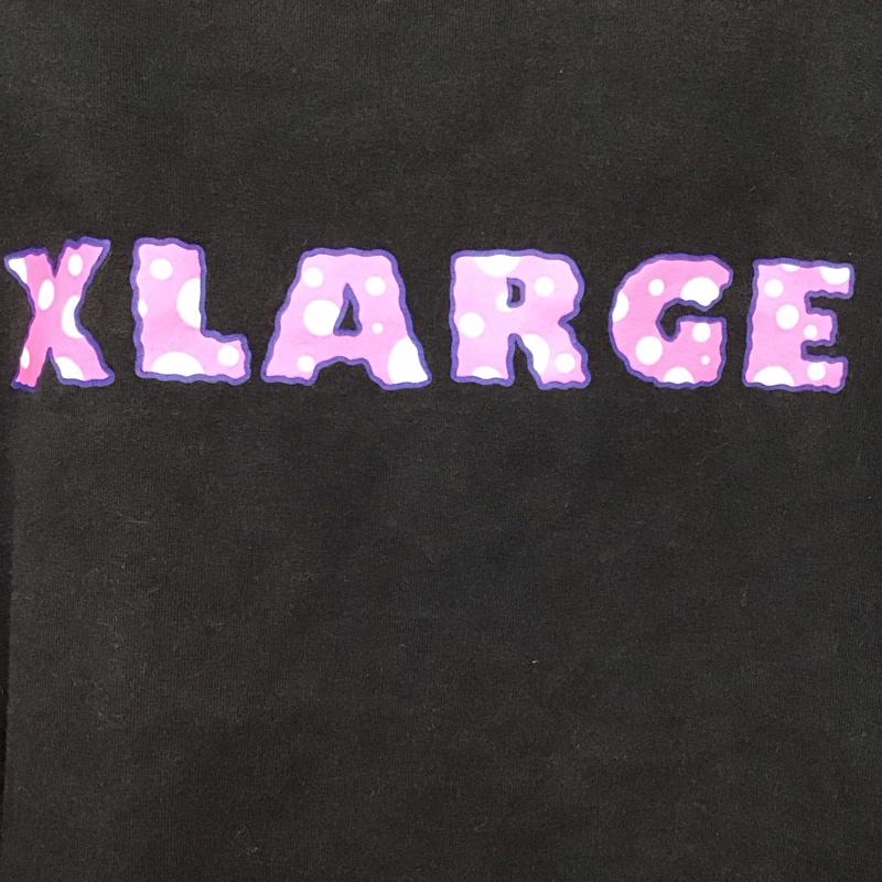 エクストララージ XLARGE Tシャツ 半袖 半袖カットソー プリントTシャツ クルーネックカットソー L ロゴ、文字 黒 / ブラック /  メンズ USED 古着 中古 10151010