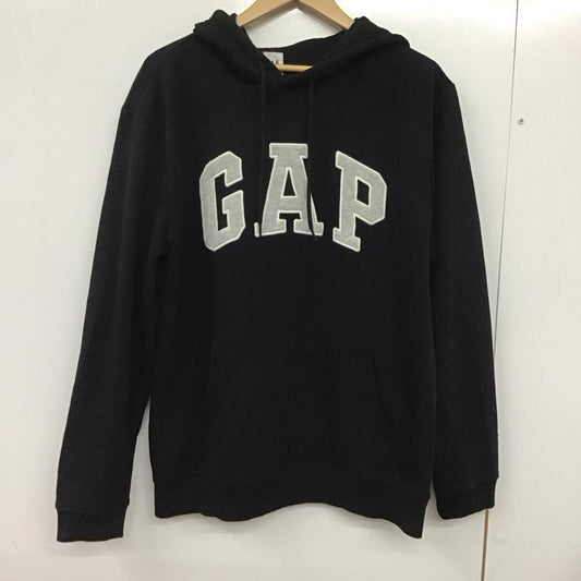ギャップ GAP パーカー 長袖 長袖パーカー プルオーバーパーカー スウェット M ロゴ、文字 黒 / ブラック /  メンズ USED 古着 中古 10132349