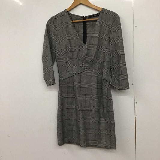 ザラベーシック ZARA BASIC ワンピース ひざ丈スカート M チェック マルチカラー / マルチカラー /  レディース USED 古着 中古 10130197