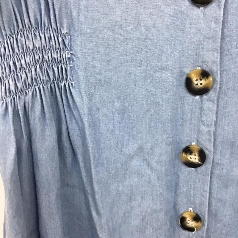 ザラ ZARA ワンピース ロングスカート L 無地 水色 / ライトブルー /  レディース USED 古着 中古 10129174