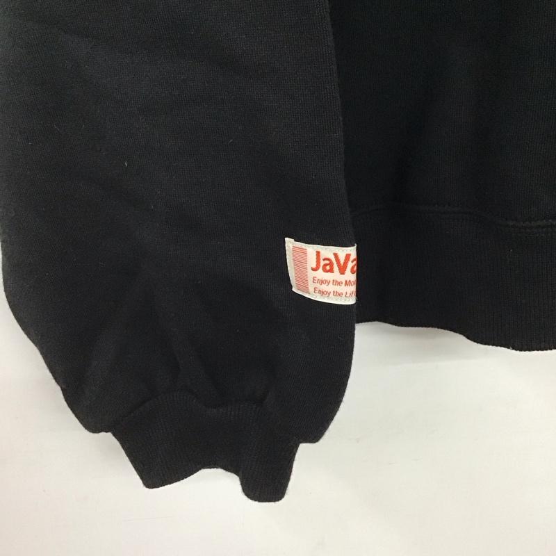 ジャバ Java トレーナー 長袖 長袖トレーナー スウェット クルーネック プルオーバー S ロゴ、文字 黒 / ブラック /  レディース USED 古着 中古 10142652