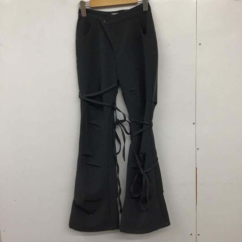 ラグア ジェム LAGUA GEM パンツ スラックス 510HAA31-0491 ASYMMETRY RIBON フレアパンツ XS 無地 灰 / グレー /  レディース USED 古着 中古 10134227