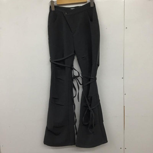 ラグア ジェム LAGUA GEM パンツ スラックス 510HAA31-0491 ASYMMETRY RIBON フレアパンツ XS 無地 灰 / グレー /  レディース USED 古着 中古 10134227