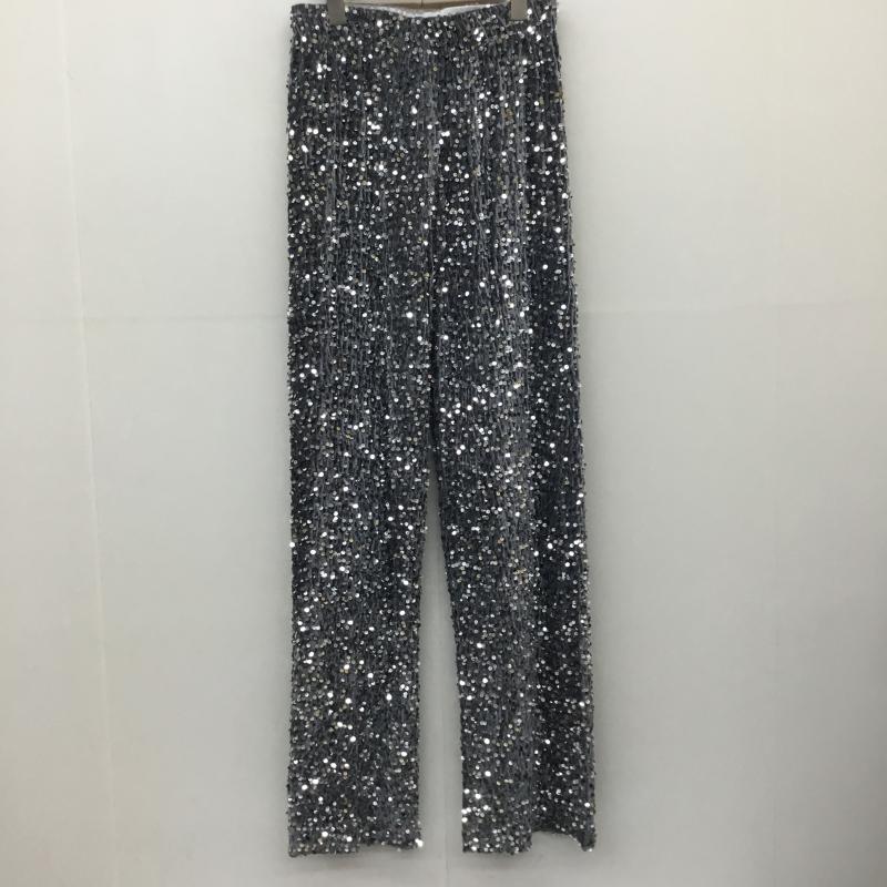 チュクラ chuclla パンツ サルエルパンツ スパンコール　イージーパンツ  灰 / グレー /  レディース USED 古着 中古 10139626