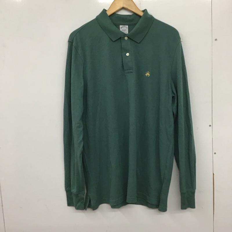 ブルックスブラザーズ BROOKS BROTHERS ポロシャツ 長袖 SLIM FIT L ワンポイント 緑 / グリーン /  メンズ USED 古着 中古 10139472