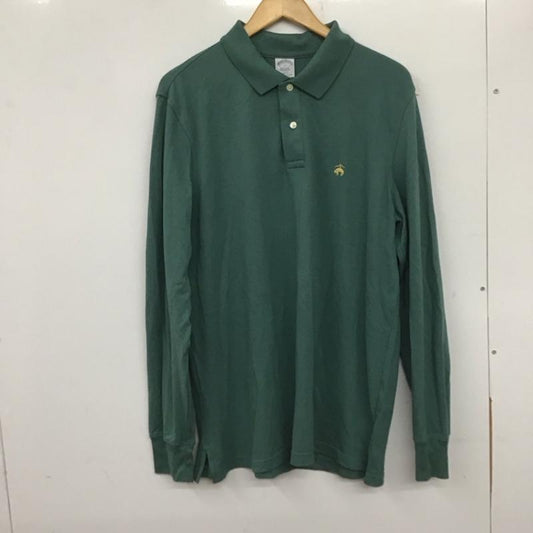 ブルックスブラザーズ BROOKS BROTHERS ポロシャツ 長袖 SLIM FIT L ワンポイント 緑 / グリーン /  メンズ USED 古着 中古 10139472