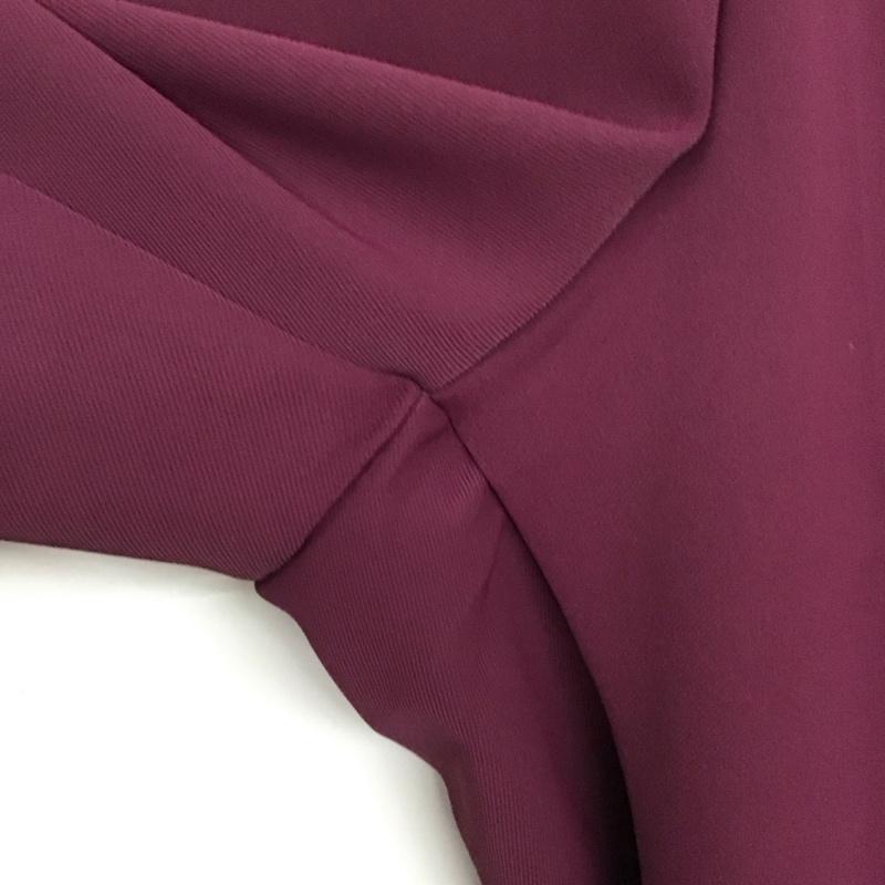 ミームセレクト me+em select パンツ スラックス スラックスパンツ スリムパンツ ストレッチパンツ センタータックパンツ XS 無地 紫 / パープル /  レディース USED 古着 中古 10142689