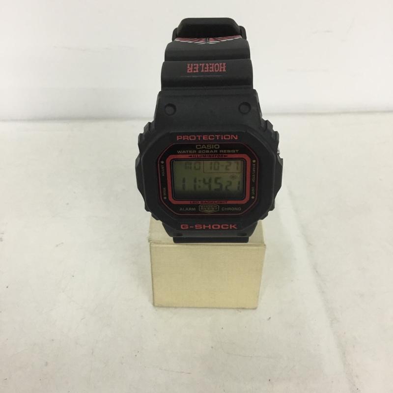 ジーショック G-SHOCK 腕時計 デジタル DW-5600KH Kelvin Hoefler Powell Peralta トリプルコラボレーション ロゴ、文字 黒 / ブラック / X 赤 / レッド /  メンズ USED 古着 中古 10140618