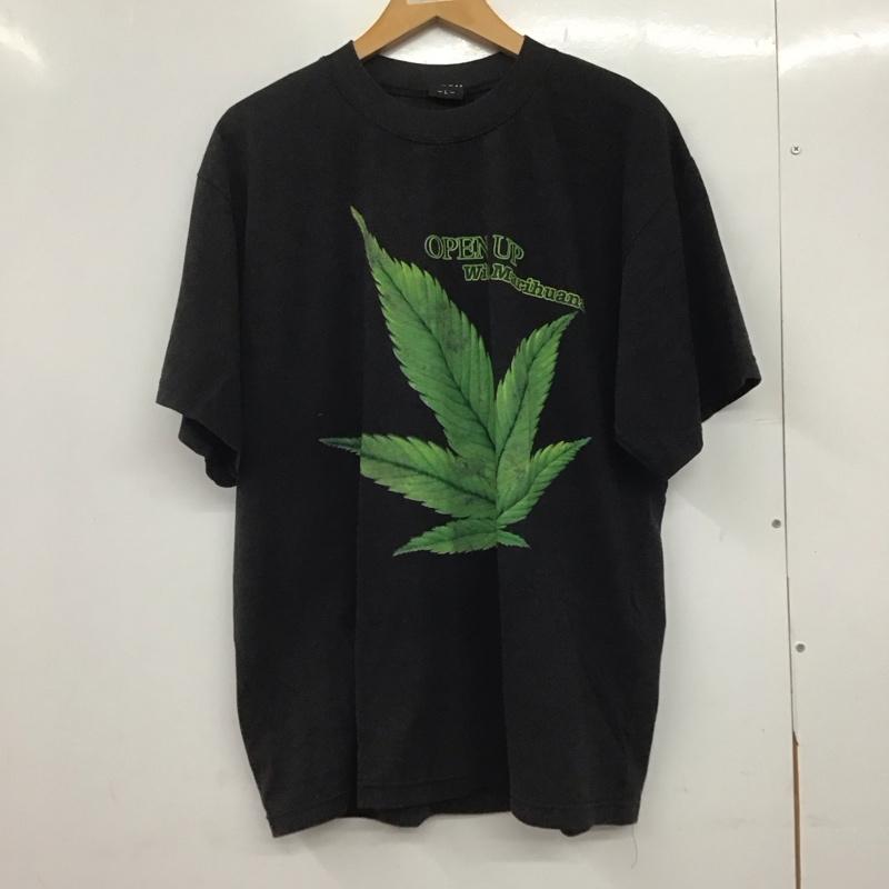 古着 USED Tシャツ 半袖 半袖カットソー プリントTシャツ クルーネックカットソー L プリント 黒 / ブラック /  メンズ USED 古着 中古 10145538