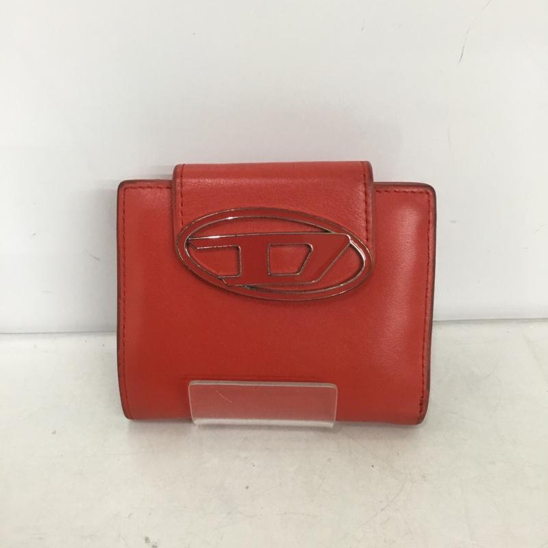 ディーゼル DIESEL 財布 二つ折り Dロゴ ロゴ、文字 赤 / レッド /  レディース USED 古着 中古 10138492