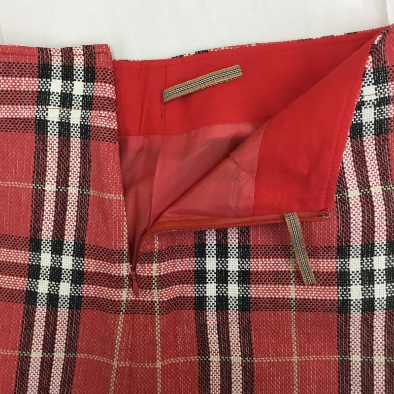 バーバリー BURBERRY スカート ミニスカート 38 チェック 赤 / レッド /  レディース USED 古着 中古 10110714
