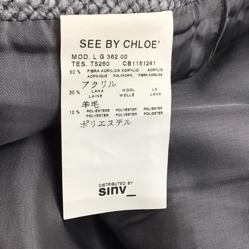 シーバイクロエ SEE BY CHLOE スカート ミニスカート ミニスカート タイトスカート ジップアップ 38 無地 灰 / グレー /  レディース USED 古着 中古 10125164