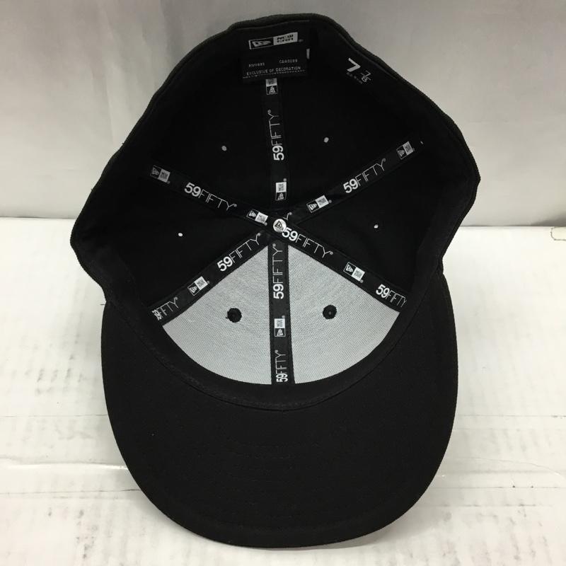 ニューエラ NEW ERA 帽子 キャップ 59FIFTY 62.5cm ロゴ、文字 黒 / ブラック /  メンズ USED 古着 中古 10106687