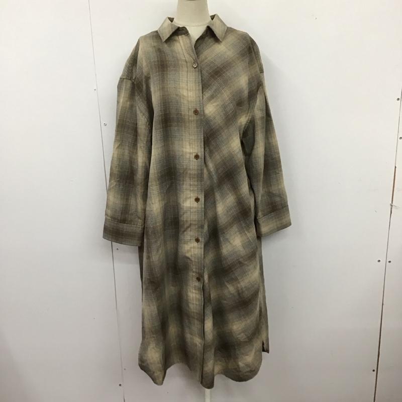 ジーナシス JEANASIS ワンピース ひざ丈スカート JS071073MC シャツワンピース FREE チェック マルチカラー / マルチカラー /  レディース USED 古着 中古 10124996
