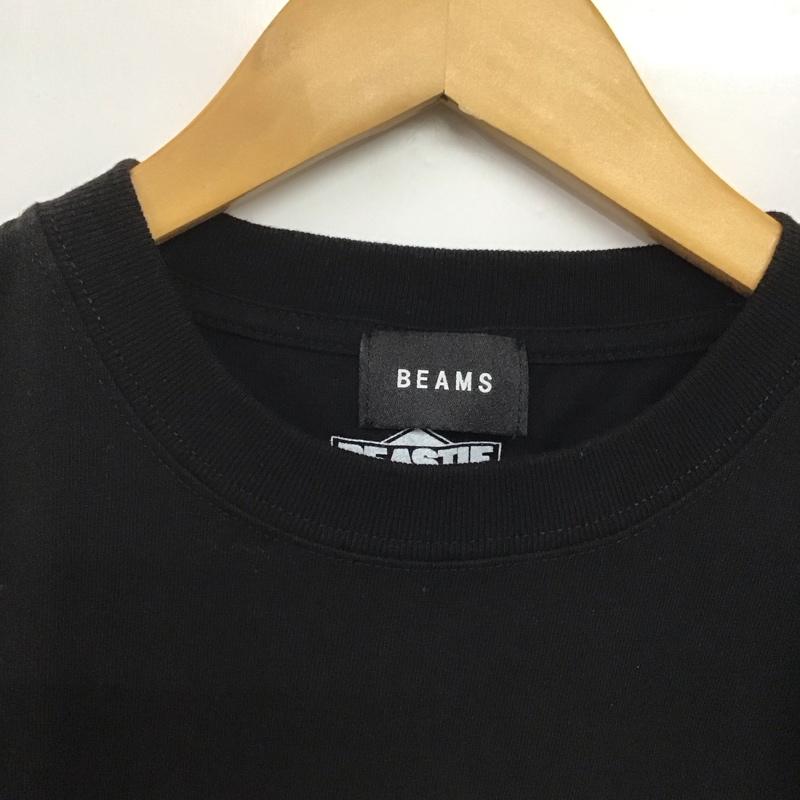 ビームス BEAMS Tシャツ 半袖 半袖カットソー プリントTシャツ クルーネックカットソー L プリント 黒 / ブラック /  メンズ USED 古着 中古 10141674