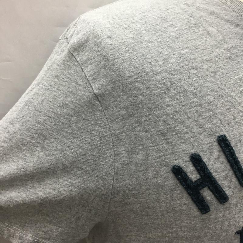 トミーヒルフィガー TOMMY HILFIGER カットソー 半袖 半袖カットソー プリントTシャツ クルーネックカットソー M ロゴ、文字 灰 / グレー /  メンズ USED 古着 中古 10116704