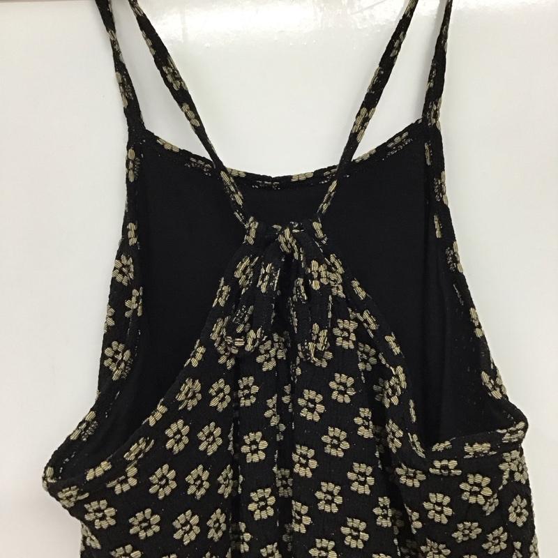 フリークスストア FREAK S STORE ワンピース ロングスカート ノースリーブロングワンピース フレアスカート FREE 総柄 黒 / ブラック /  レディース USED 古着 中古 10149689