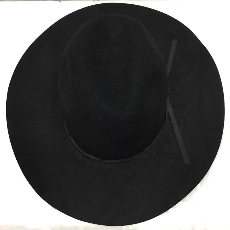 ステットソン STETSON 帽子 ハット 中折れ帽 フェルトハット USA製 無地 黒 / ブラック /  メンズ USED 古着 中古 10119107