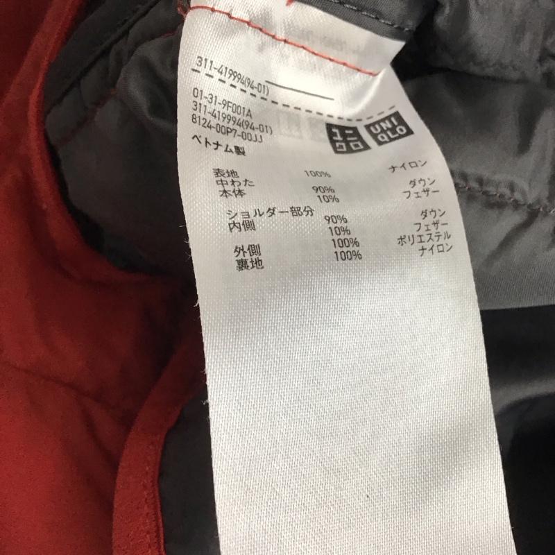 ユニクロ UNIQLO ジャケット、上着 ジャンパー、ブルゾン 311-41999 ウルトラライトダウン ジップアップジャケット アウター M 無地 赤 / レッド /  メンズ USED 古着 中古 10137253