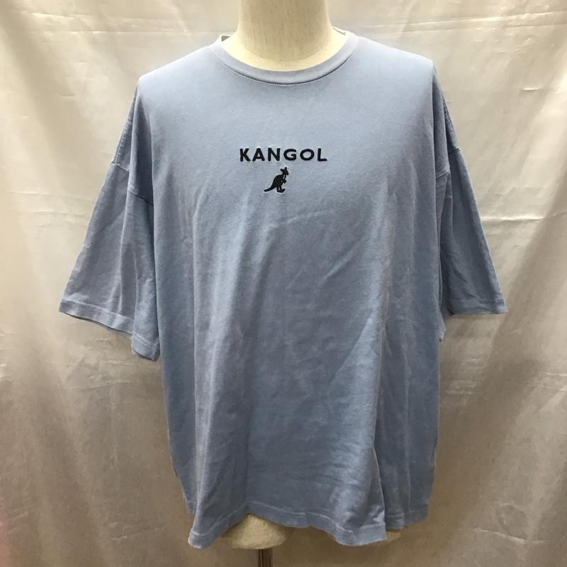 カンゴール KANGOL Tシャツ 半袖 YGLUA21-C050 オーバーサイズ LL ロゴ、文字 水色 / ライトブルー /  メンズ USED 古着 中古 10117051