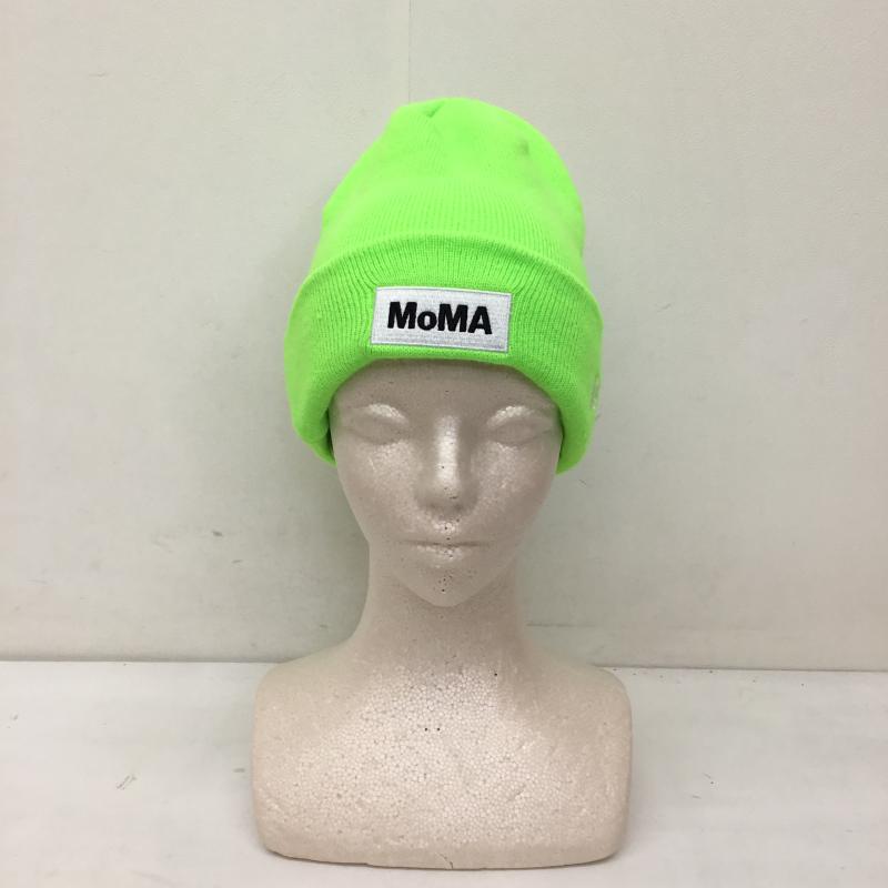 ニューエラ NEW ERA 帽子 ニット帽 MoMA FREE ロゴ、文字 黄緑 / イエローグリーン /  メンズ USED 古着 中古 10136546