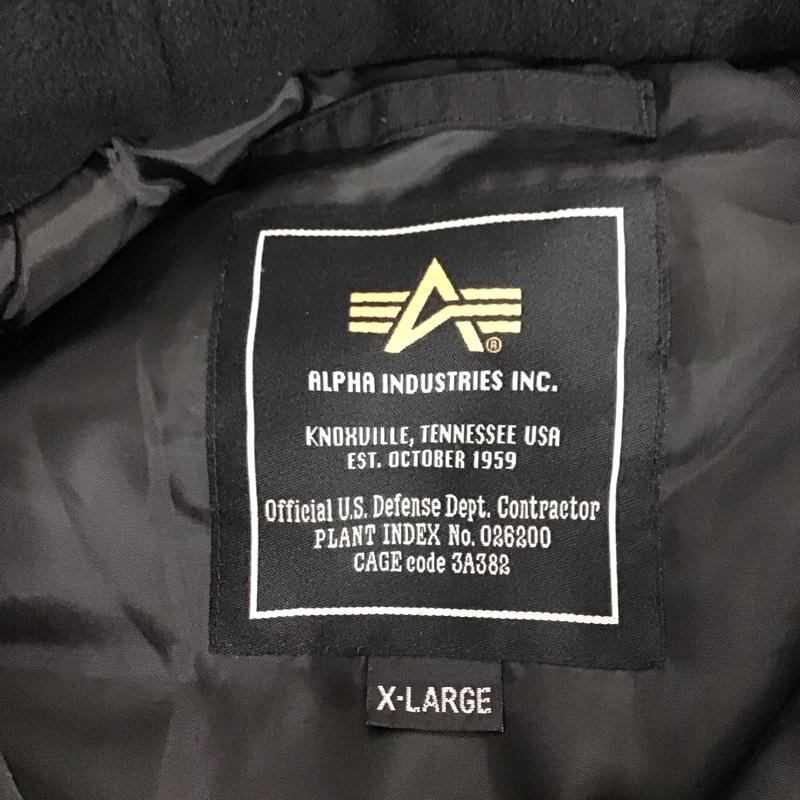 アルファインダストリー Alpha Industries ジャケット、上着 フライトジャケット ta1061-001 フライトジャケット XL 無地 黒 / ブラック /  メンズ USED 古着 中古 10121763