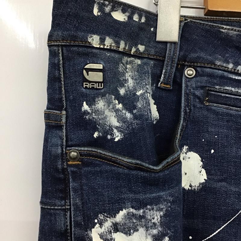 ジースターロゥ G-STAR RAW パンツ デニム、ジーンズ デニムパンツ スリムパンツ ストレッチパンツ ジーンズ 34 プリント インディゴ / インディゴ /  メンズ USED 古着 中古 10116621